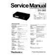 TECHNICS SV260 Manual de Servicio