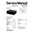 TECHNICS RSX102 Manual de Servicio
