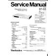TECHNICS STG3 Manual de Servicio